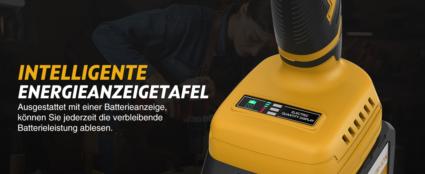 Акумуляторний дриль-шурупокрут SundpeyPRO 21V з ударною функцією, 120 Nm, 2 x 4000mAh, 20+3 ступені крутного моменту, 13 мм патрон, 2 швидкості, LED