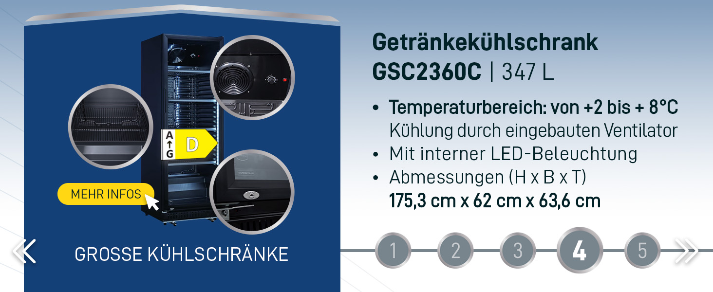Холодильник для напоїв METRO Professional GSC2125B, 118 л, чорний