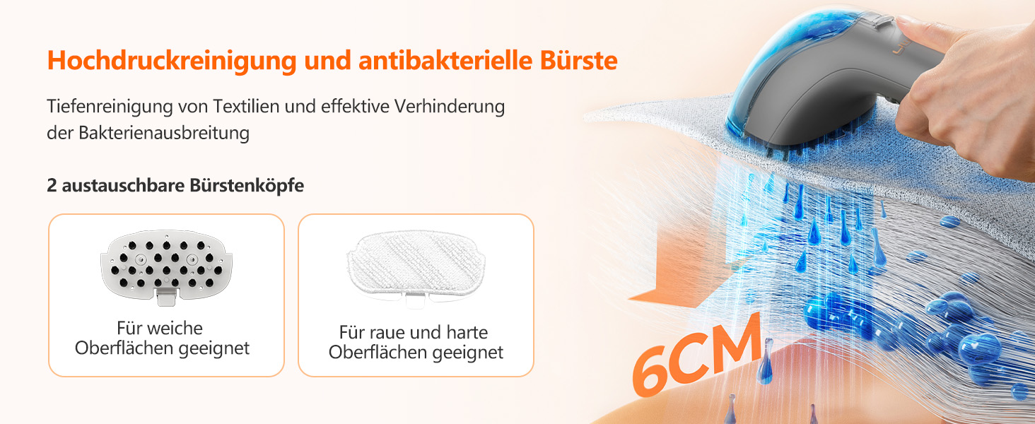 Пристрій для чищення м'яких меблів Uwant B200, 1900W, з функцією пароочищення | Для килимів, диванів, штор, одягу