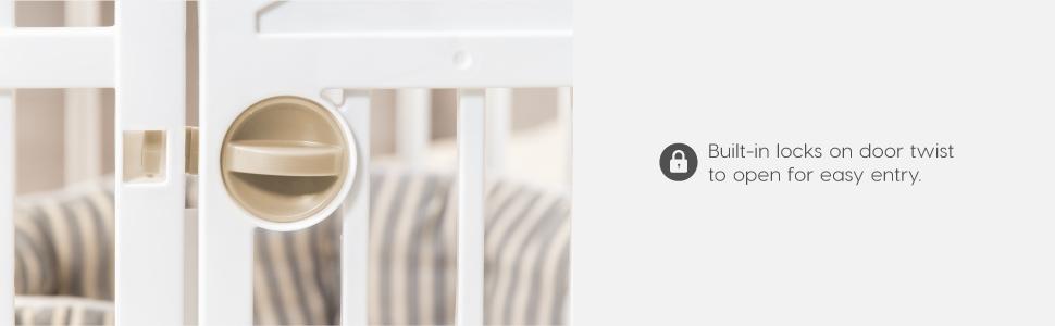 Клітка-манеж для собак Iris USA з дверцятами, 61 см, 4 панелі, чорна