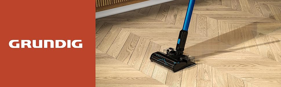 GRUNDIG VCP 4130 Бездротовий акумуляторний пилосос 2-в-1, білий/чорний