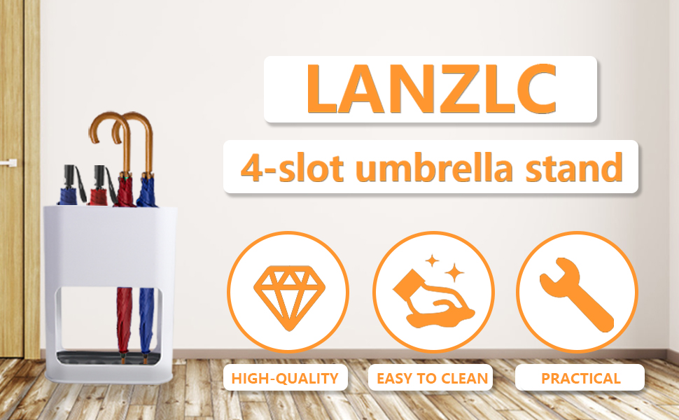 Підставка для парасоль підставка для парасоль 4 слоти, чорна, для дому