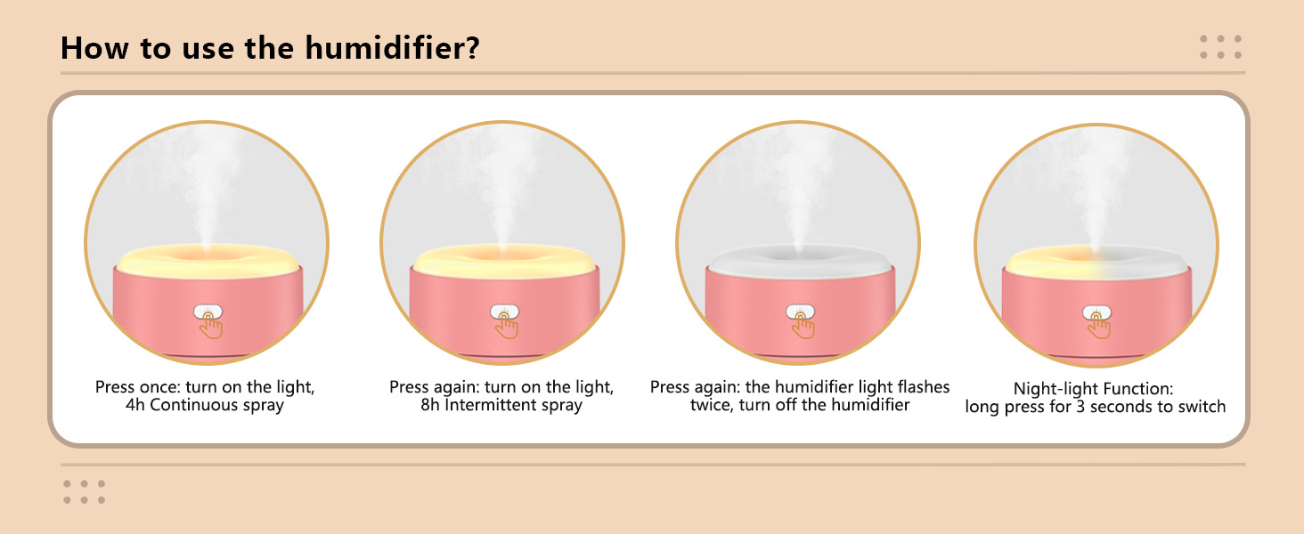 Ультразвуковий зволожувач повітря Mini AIR Humidifier з LED-підсвіткою (зелений/рожевий)