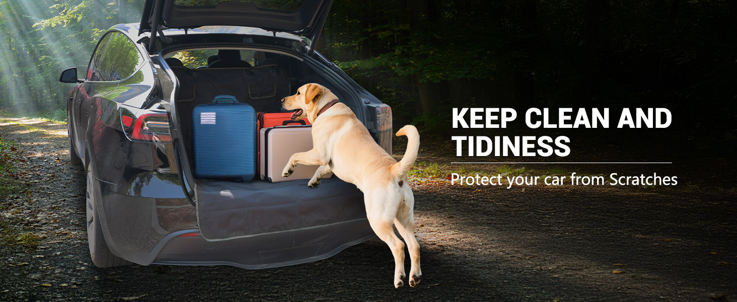 Захист для багажника авто для собак з боковими та захистом краю, універсальний 185x102см, 600D, водонепроникний, стійкий до подряпин, чорний