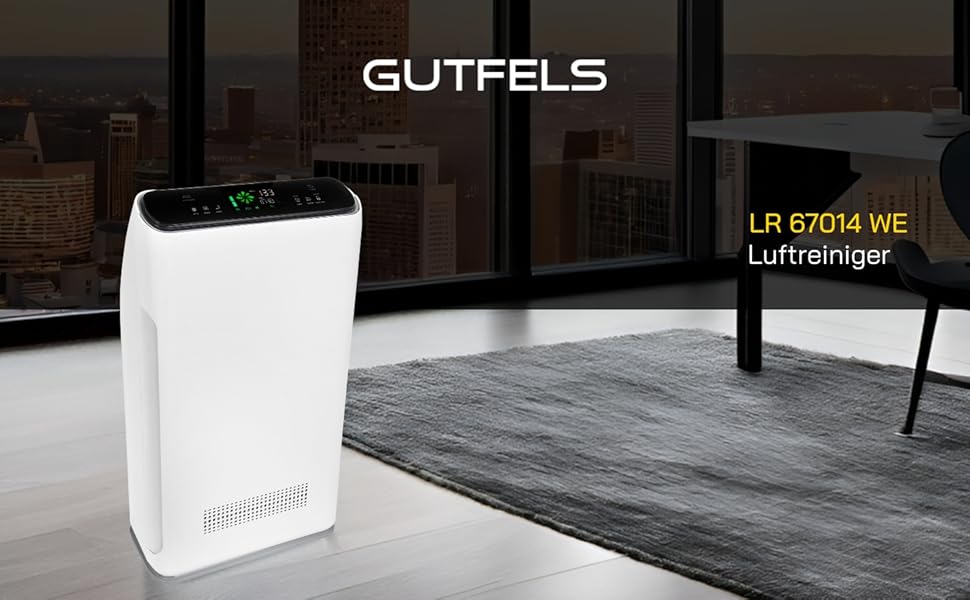 Повітряочисник та зволожувач повітря 2-в-1, 4-ступенева фільтрація, HEPA-11, бак для води, пульт ДУ, для приміщень 60-70 м², (LR 67014 we)