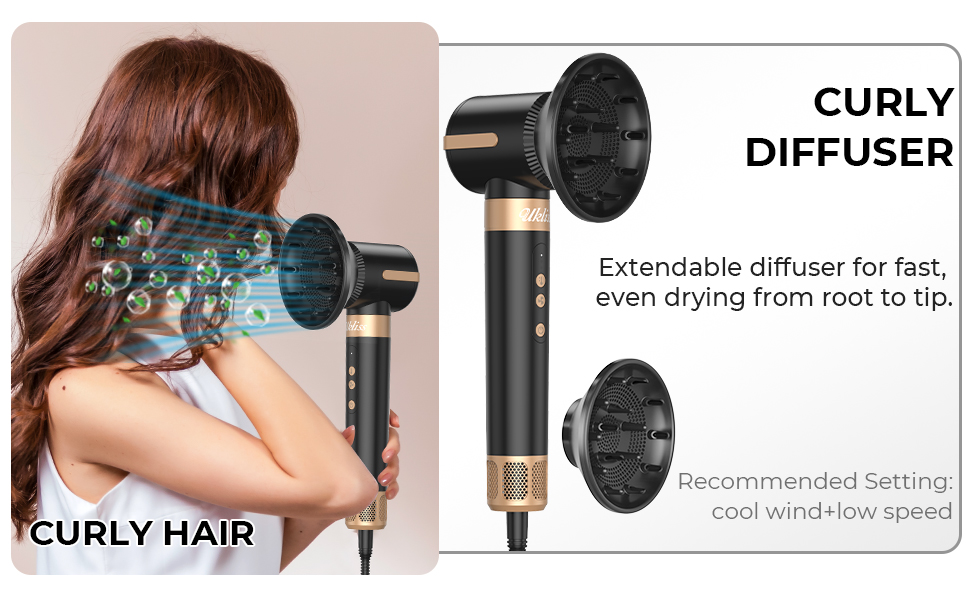 UKLISS Airstyler Multistyler 7 в 1: фен-щітка, локон, випрямляч, турбіна, 1400W, турбіна, 3 режими температури, 30 мм, турбіс