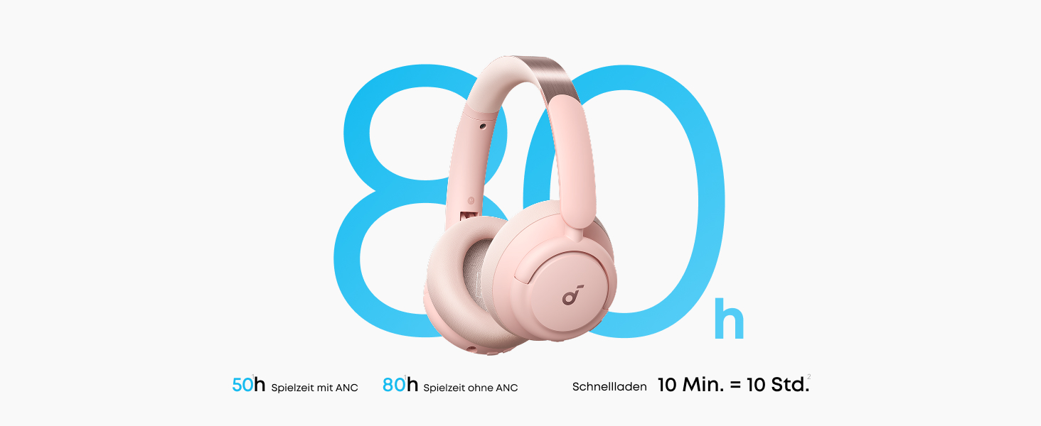 Soundcore Q30 навушники Bluetooth з активним шумозаглушенням, Hi-Res звук, 40 годин роботи, рожеві