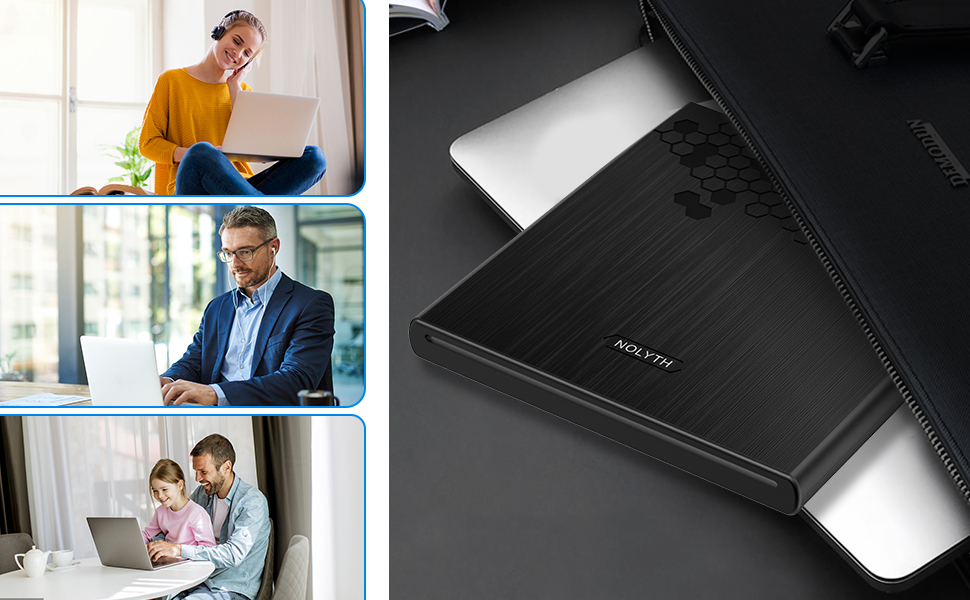 Зовнішній CD/DVD привід для ноутбука USB-C: слот-ін DVD-брунер та плеєр для Mac, MacBook, Windows з кнопкою вильоту