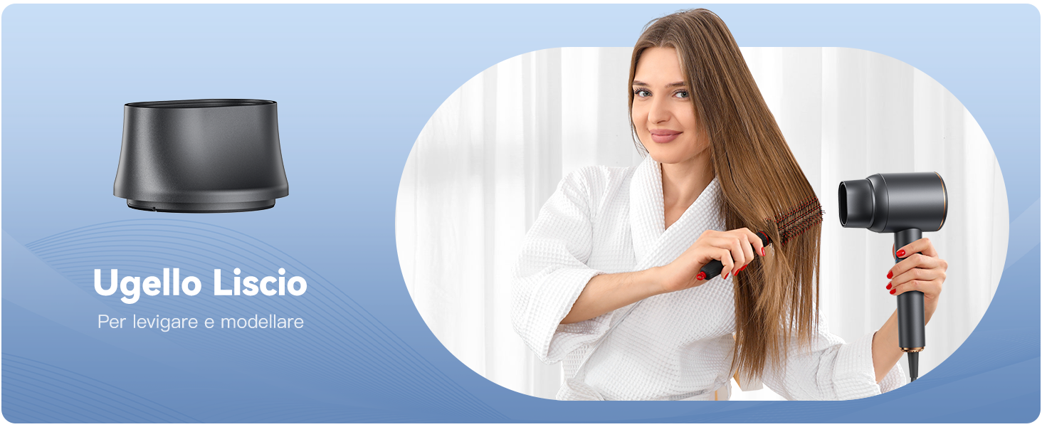 Складаний фен DEWILY Profi: потужний, тихий, для подорожей, сірий. 3 режими нагріву, 1 насадка.