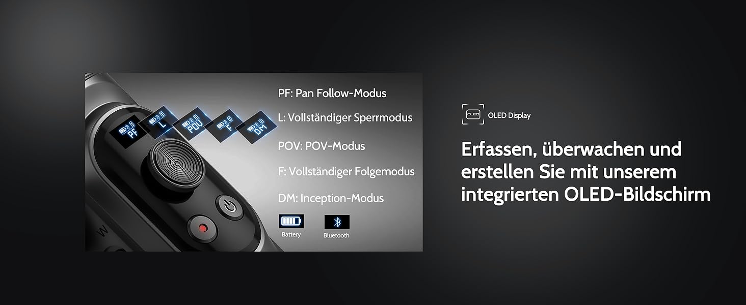 Стабілізатор для смартфона AOCHUAN Smart X Pro Kit: 3-осьовий гiмбал з RGB-фiллером, трекер обличчя, для iPhone/Android, чорний