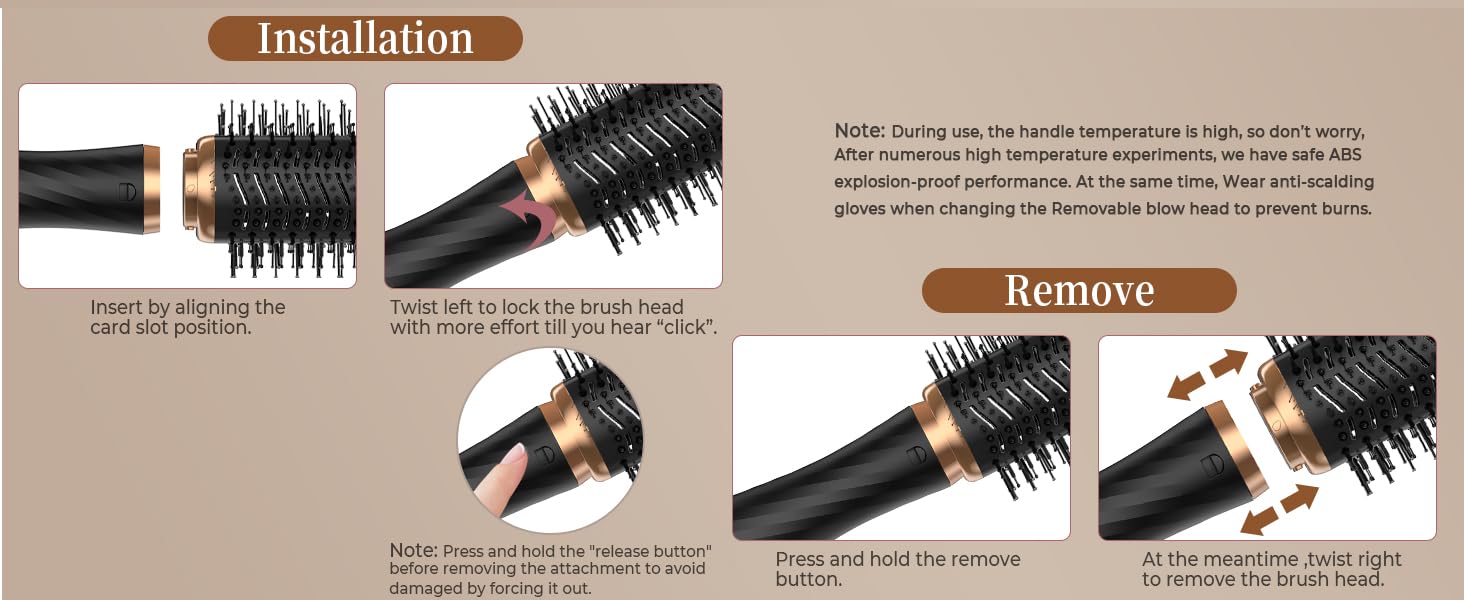 OKWRAP Hair Styler Set 5 в 1: фен-щітка, плойка, для створення об'єму та локонів, білий/чорний