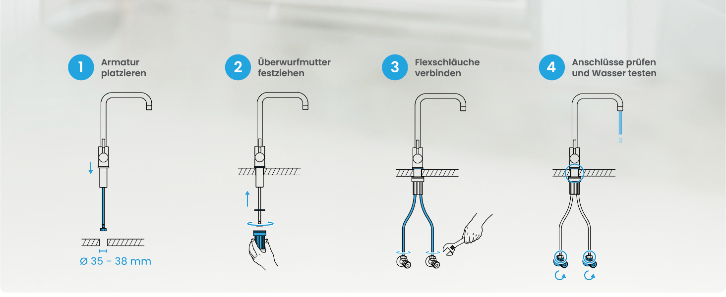 Кухонний змішувач Bächlein Plivo з нержавіючої сталі – одноручний, поворотний вилив, масивний дизайн, для кухні