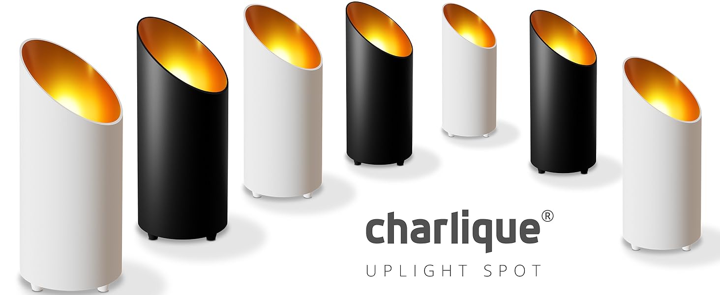 LED підлоговий світильник uplight, чорний, 6 Вт, набір 2 шт., для внутрішнього освітлення, GU10, 230В, тепле світло 2700K