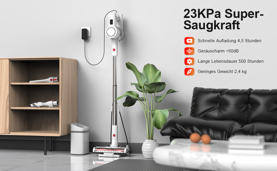 Бездротовий акумуляторний пилосос - потужний вертикальний пилосос для твердих поверхонь та килимів, видаляє шерсть тварин