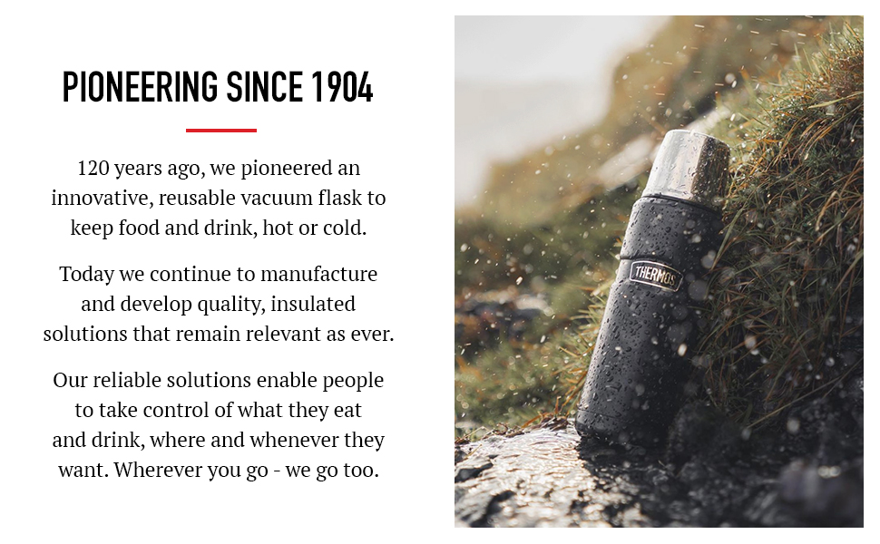 Термос King Thermoskanne / Thermosflasche для їжі, 0.47 л, нержавіюча сталь, червоний (коричневий)