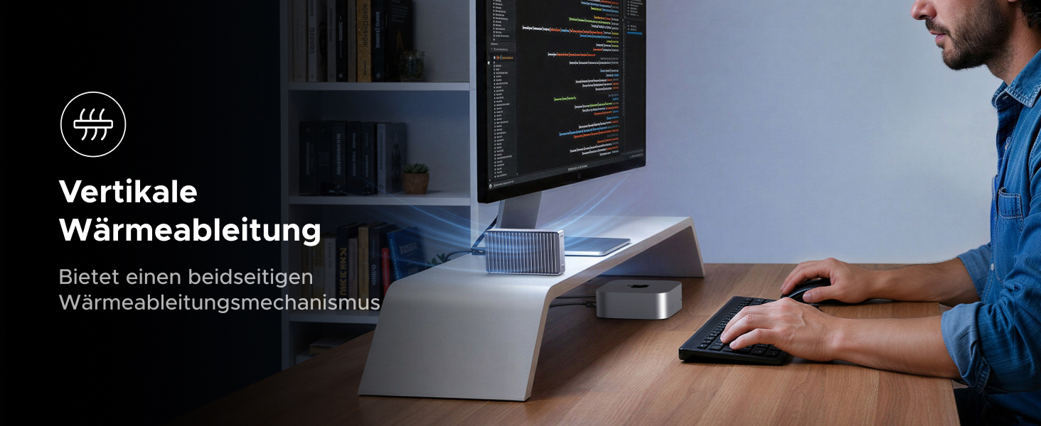 Зовнішній корпус для M.2 NVMe SSD UGREEN 80Gbps, сумісний з Thunderbolt 5/4 та USB4