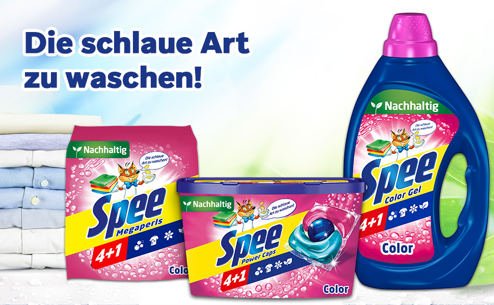 Рідкий пральний засіб Spee Aktiv Gel Color 4+1 для кольорових речей, 2.25 л (набір 2 шт, 100 прань), 20-60°C
