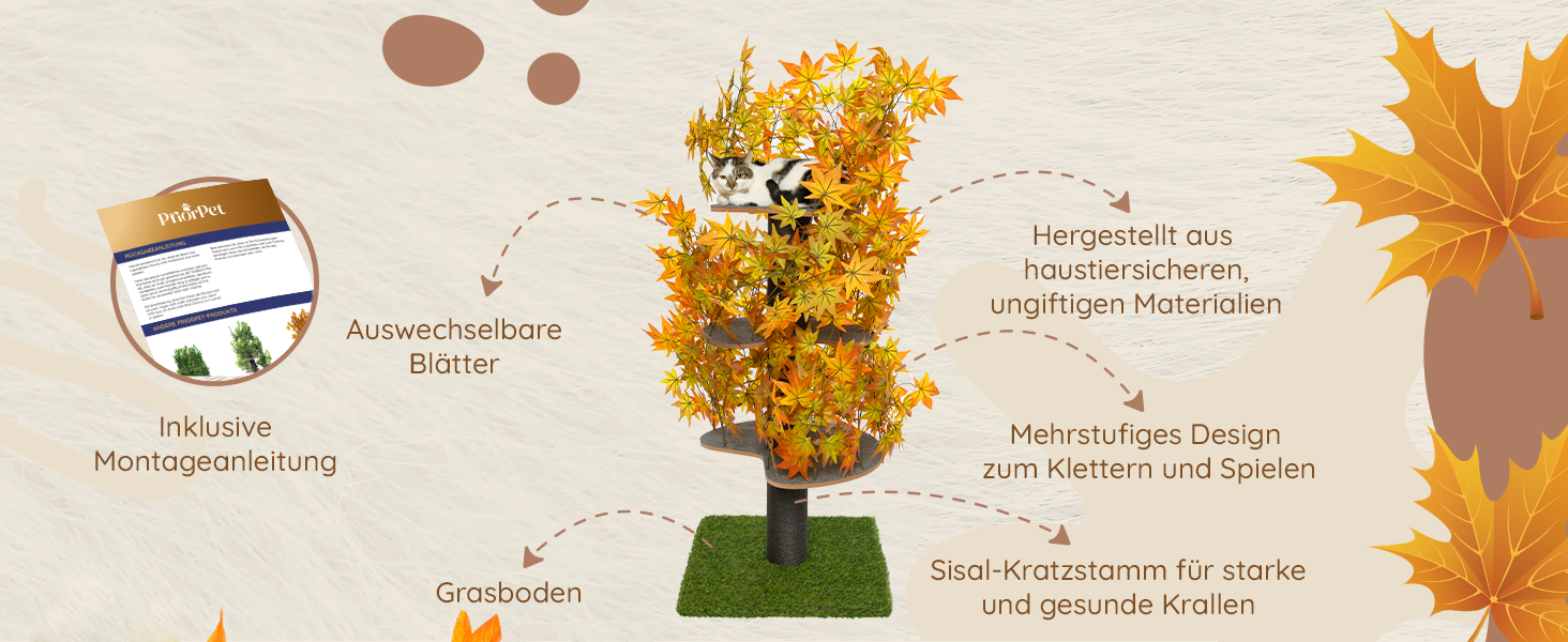 Дерево для котів Kratzbaum Natur - багатоярусне, з висувними елементами, 160 см, безпечні матеріали, патентована міцність
