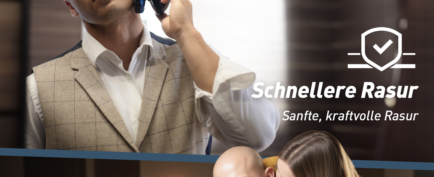 Електричний триммер для гоління голови FitSan 7D, знімний триммер для обличчя, IPX7 вологостійкий, LED-дисплей, USB-C зарядка, чорний