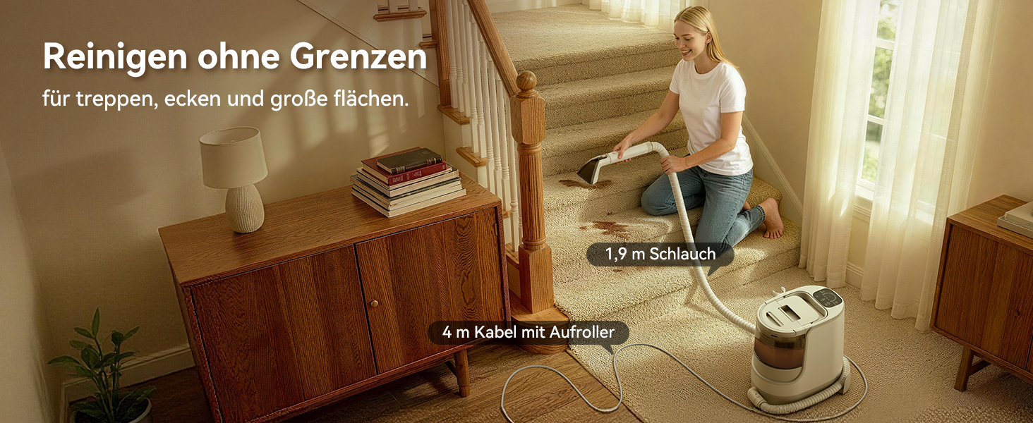 Потужний миючий пилосос Bear SC 3 для диванів та килимів з парою, 1700W