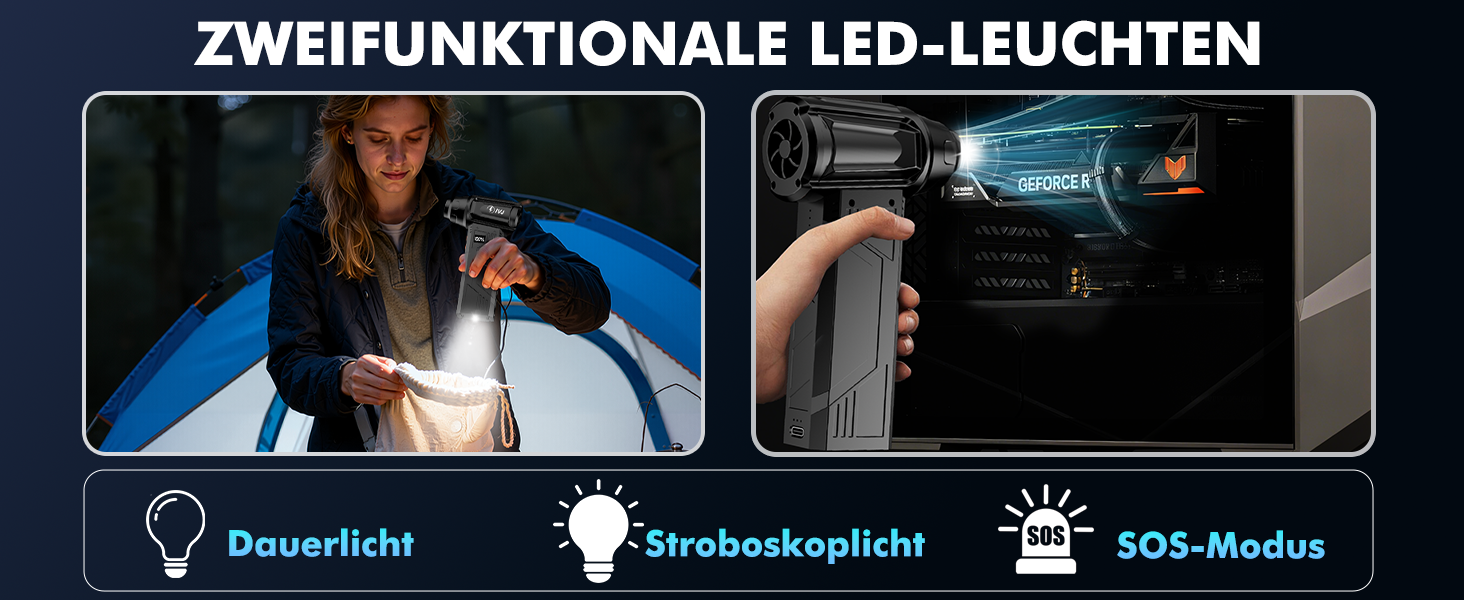 Електричний пилосос IVJ BL08: 4-ступеневий, 180000 об/хв, з акумулятором 10000mAh, USB, для чищення ноутбука, клавіатури, авто та офісної техніки