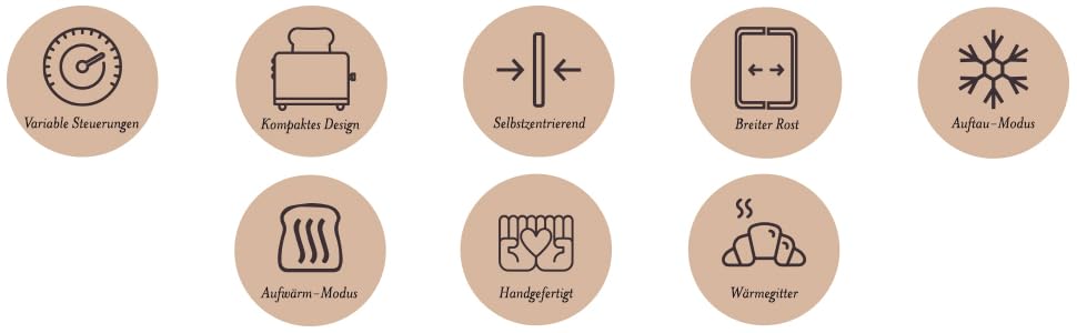 Тостер VQ Laura Ashley з 4-ма тостами, регулюванням нагріву, функціями розморожування та підігріву - модель Elveden White