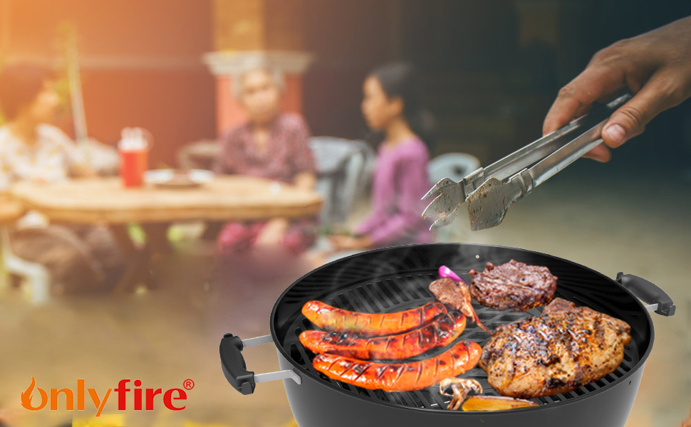 Чугунний Grillrost Onlyfire для Weber Kugelgrill, діаметр 30 см, сумісний з серією Gourmet BBQ