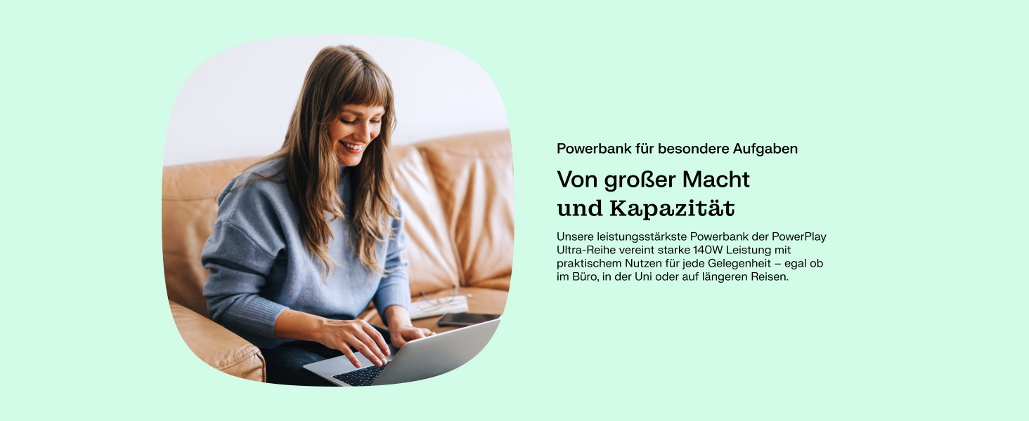 Powerbank Greencell PowerPlay Ultra 25200mAh 140W з USB-C PD, Швидка зарядка для ноутбука, MacBook, iPhone, LCD дисплей