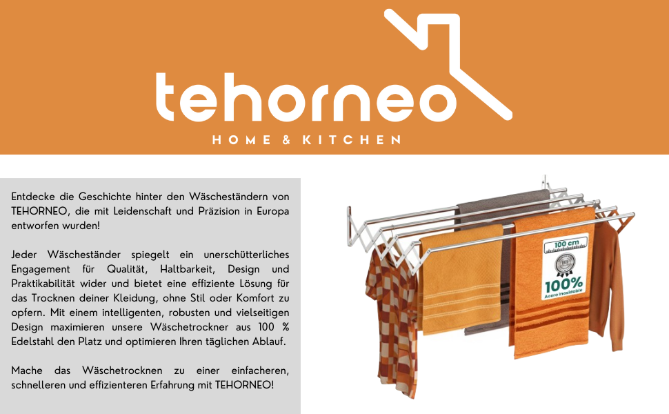 Настінна сушарка для білизни з нержавіючої сталі, висувна, 100 см, вантажопідйомність 25 кг