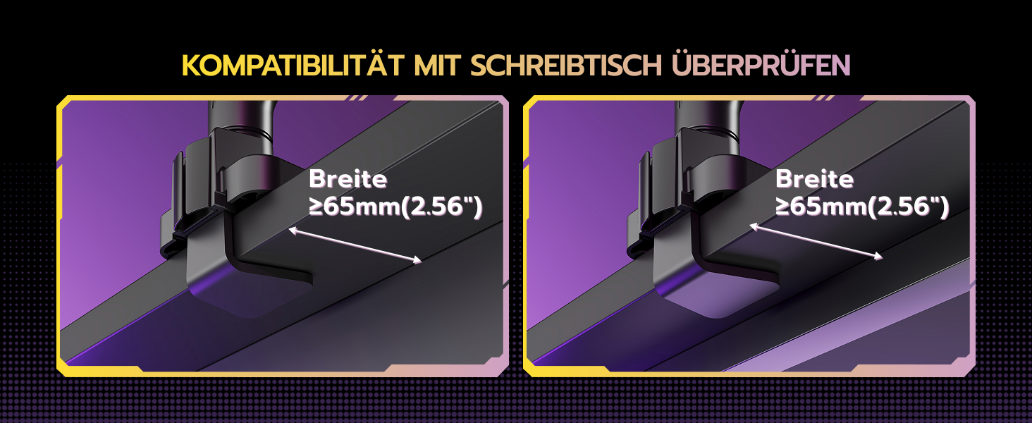Кріплення для монітора ARES WING: регульована підставка для моніторів 17-49 дюймів, газліфт, VESA 75/100 мм, чорний (без USB)