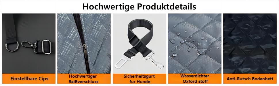 Захисний килимок для автосидіння собаки, водовідштовхувальний, анти-царапин, нековзний, сірий
