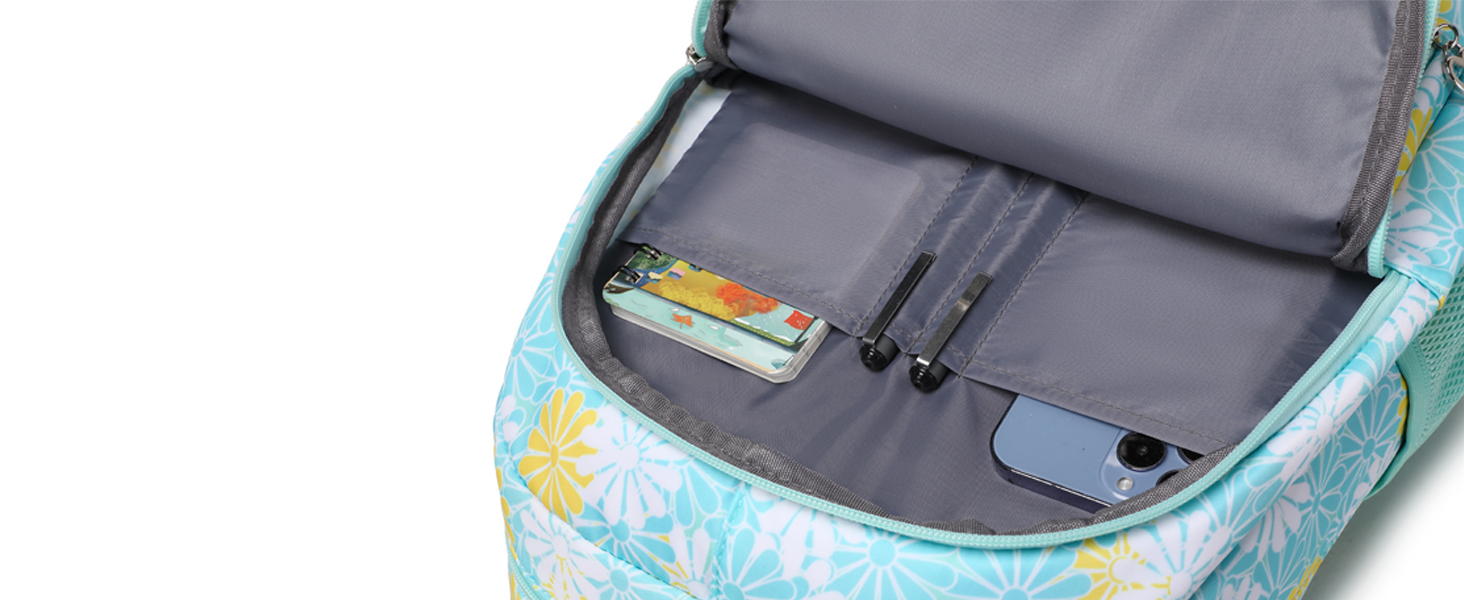 Шкільний рюкзак ZHIERNA для дівчаток-підлітків: набір з ланч-боксом та пеналом, блакитний