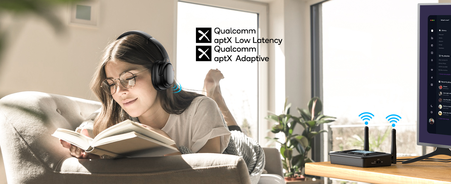 HiFi Bluetooth адаптер 1Mii B03Pro+ з підтримкою LDAC, передавач та приймач для телевізора та стереосистем