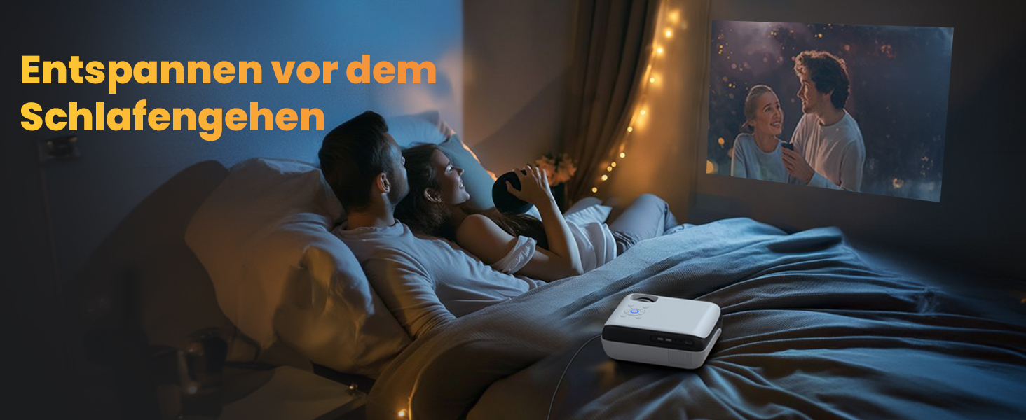 HOPVISION Beamer: проєктор 9500 люмен, 4K, Bluetooth, Full HD 1080p для домашнього кінотеатру. Сумісний зі смартфонами, HDMI, USB, ноутбуками, Fire Stick, PS5