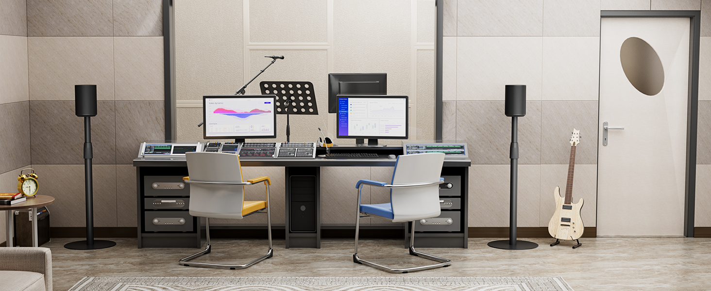 Підлогові стійки для колонок, сумісні з SONOS Era 300 та Era 100, чорні, 2 шт. (до 108 см, 5 кг)