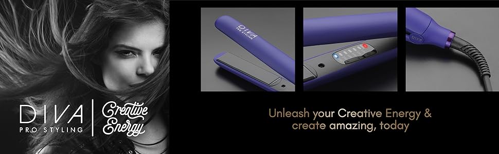 Випрямляч для волосся Diva Pro Styling Digital Styler фіолетовий з автоматичним вимкненням