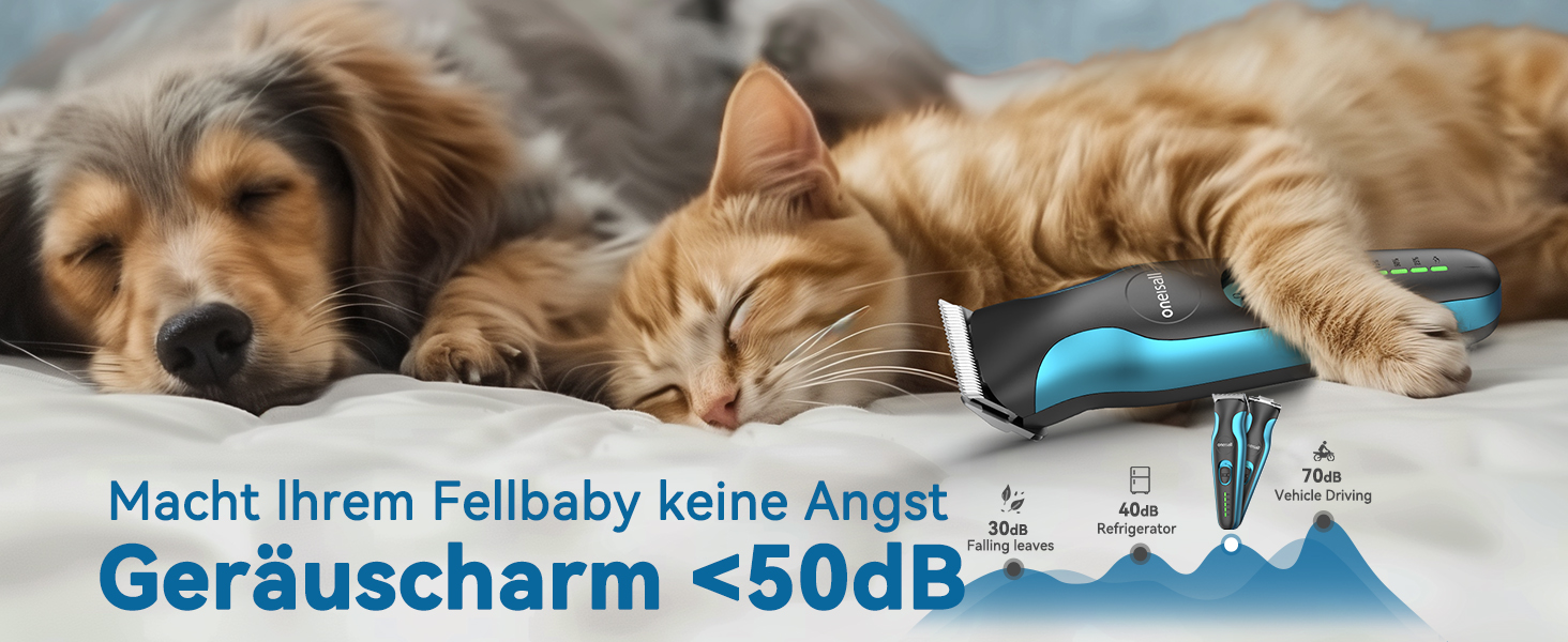 Професійна машинка для стрижки собак та котів Oneisall 2-в-1 з тримером для лап, для довгошерстих та сплутаних порід, потужна машинка для грумінгу