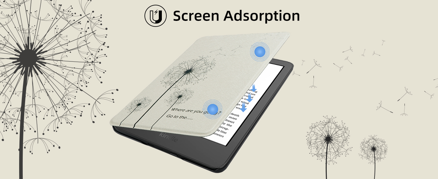 Чохол для Kindle 6' (2024/2022) WALNEW: PU шкіра, авто-сон/пробудження, Smart Cover для Ebook-Reader Kindle 6 дюймів