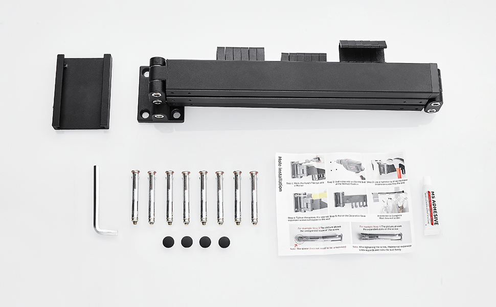 Складаний сушильник для білизни Honeyhouse з кріпленням до стіни, чорний