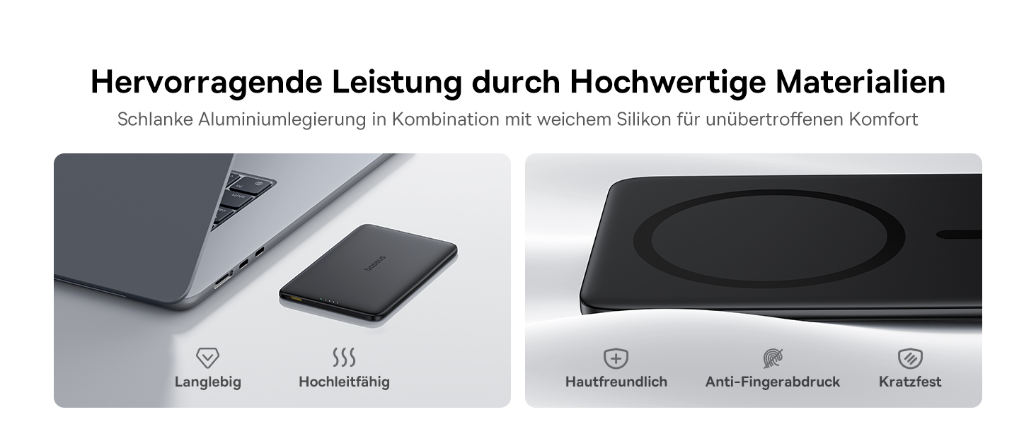 Power Bank Baseus Picogo AM41: Тонкий Magsafe Powerbank, PD 20W, 5000mAh, USB-C, для iPhone 17/16/15/14/13/12 (Чорний)