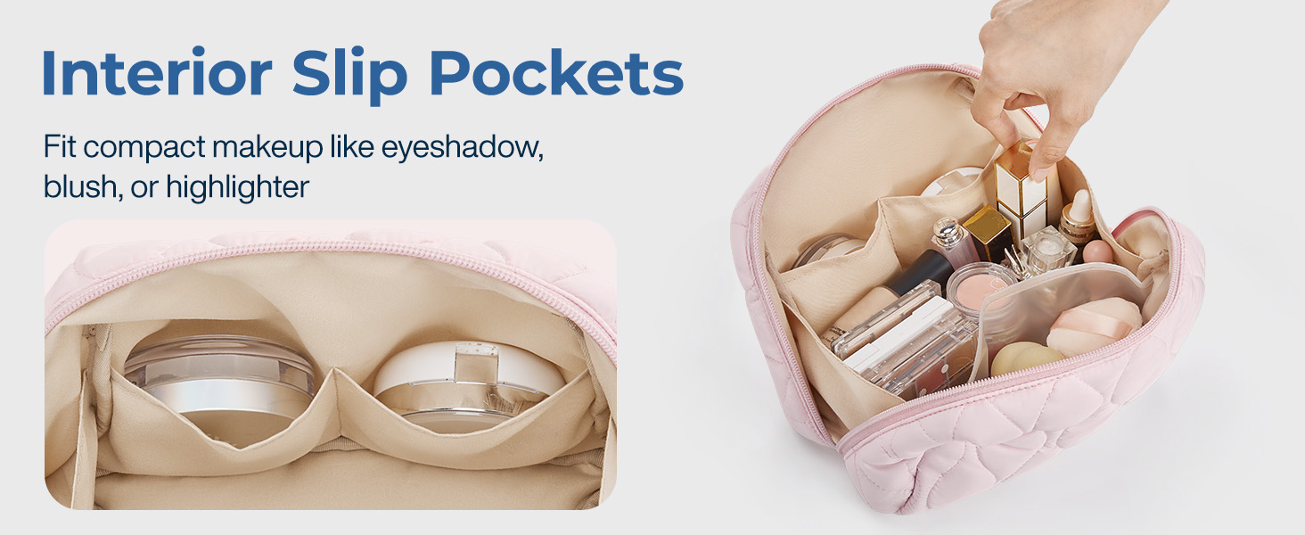 Сумка для косметики BAGSMART: органайзер для макіяжу, туалетні аксесуари, подорожі, бежевий