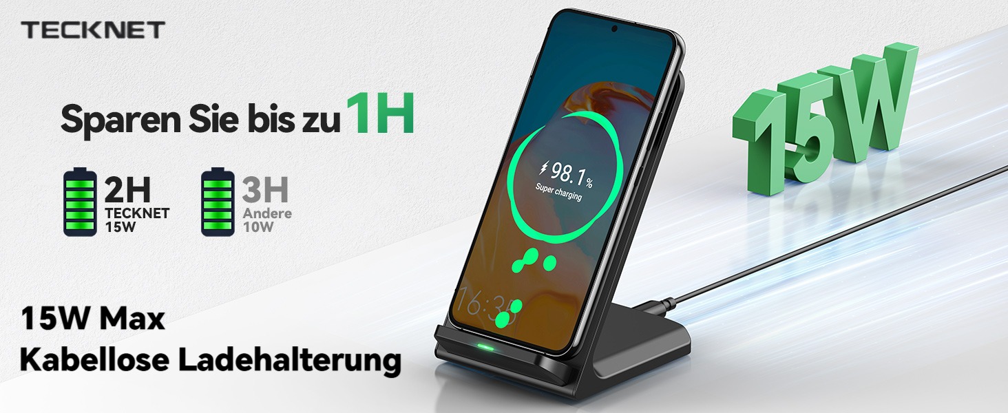 Бездротовий зарядний пристрій TECKNET, складаний, швидка зарядка для iPhone 17/16/15/14/13/12/11/Pro Max, Apple Watch Ultra/11-3/SE, AirPods Pro 3-2/4-2, чорний