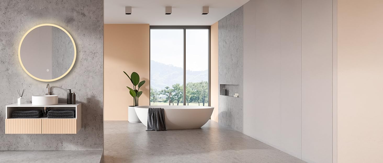 Дзеркало настінне овальне HOKO Design 50 x 90 см, чорний матовий металевий каркас. Можлива вертикальна та горизонтальна установка. Для ванної, коридору, спальні, вітальні та їдальні.