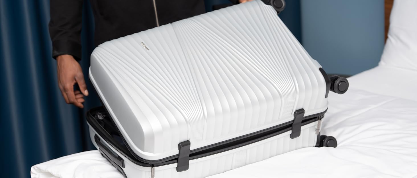 Ультралегкий жорсткий чемодан для реєстрації XL 103 л, поліпропілен, TSA-замок, 75×50×32 см