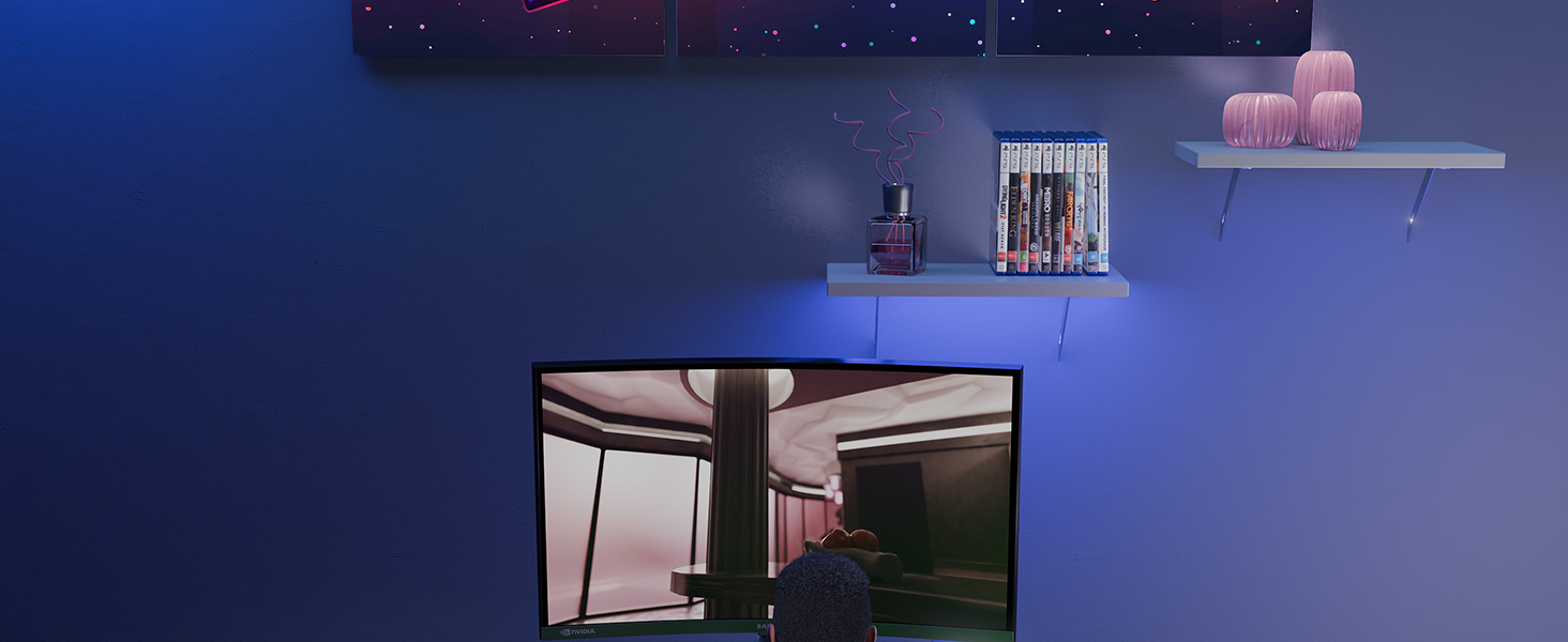 Ігровий стіл KESSER Gaming 120x60 см, Z-подібний ергономічний комп'ютерний стіл з карбоновим покриттям, підставкою для напоїв та гачком для навушників, чорний