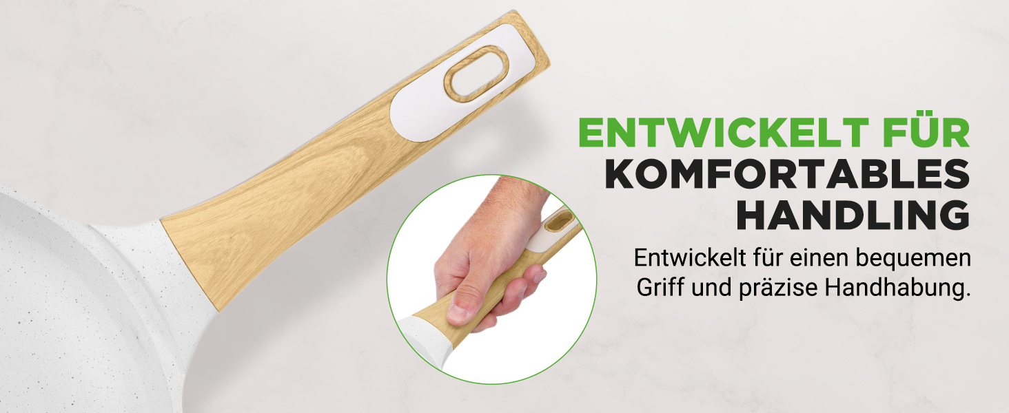 Сковорода для млинців Nutrichef з антипригарним мармуровим покриттям 28 см, індукція, алюмінієва, з дерев'яною лопаткою