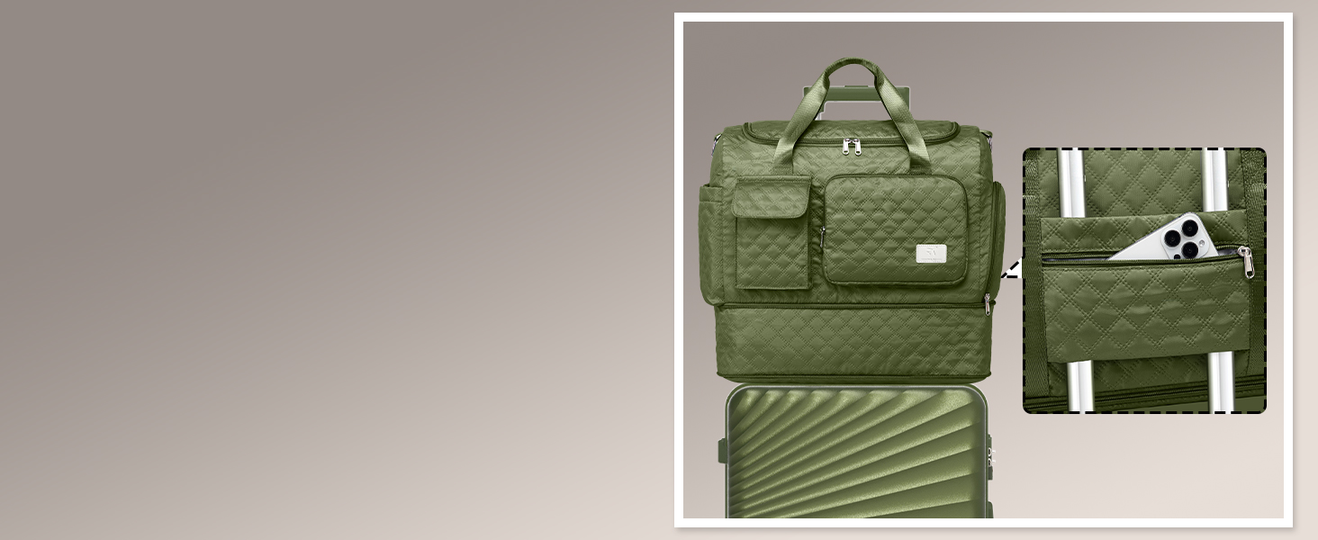 Набір валіз Joyway 6шт з жорстким корпусом, легкий, з 4 колесами та TSA-замком. Включає багатофункціональну сумку та косметичку. Колір: зелений