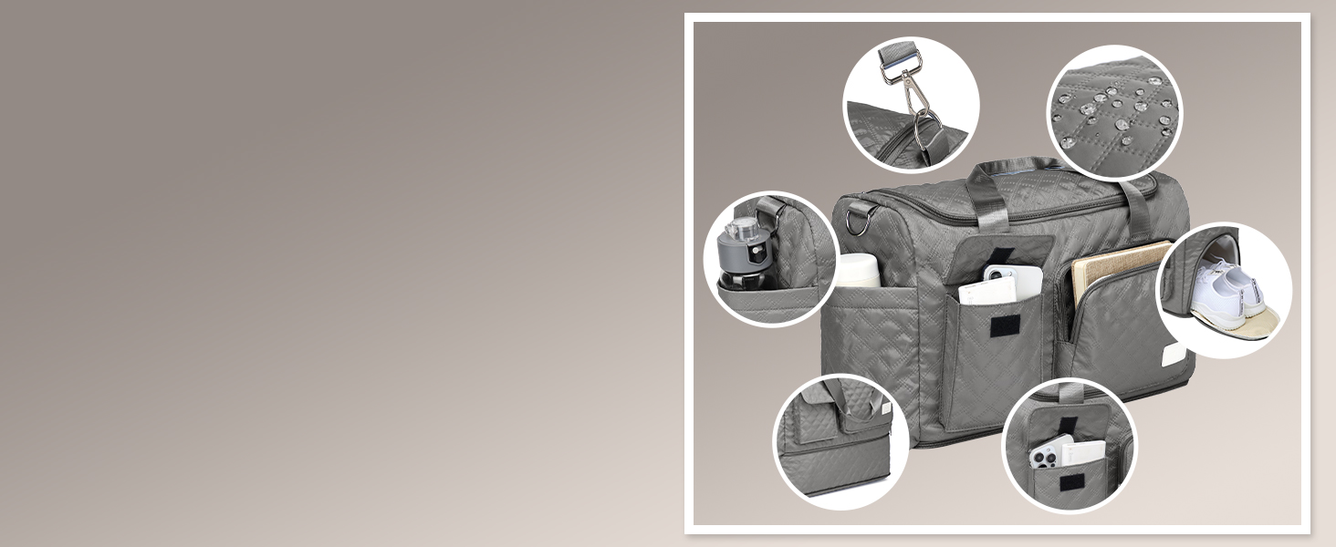 Набір валіз Joyway 6 шт. з TSA-замком, 4 колеса та мультисумка, зелений (сірий)