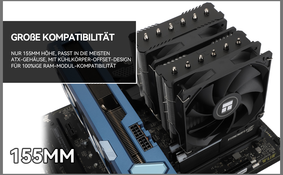 TR Peerless Assassin 120 SE ARGB: Кулер для CPU з RGB підсвічуванням, 6 heatpipes, 120 мм вентилятори, для AMD AM4/AM5 та Intel 1700/1150/1151/1200