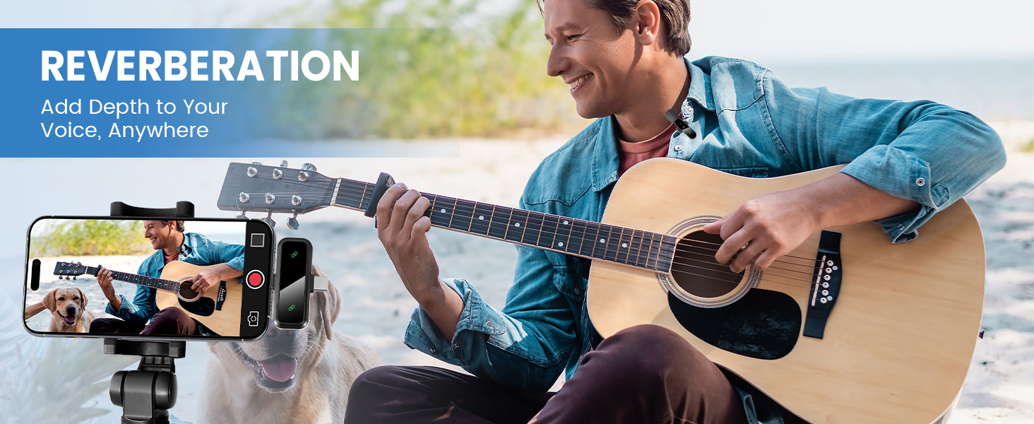 Беспроводной петличный микрофон Dual Set - Plug & Play, с автоматическим сопряжением, шумоподавлением, для iPhone, Android, USB-C устройств, YouTube, подкастов и видеосъемки